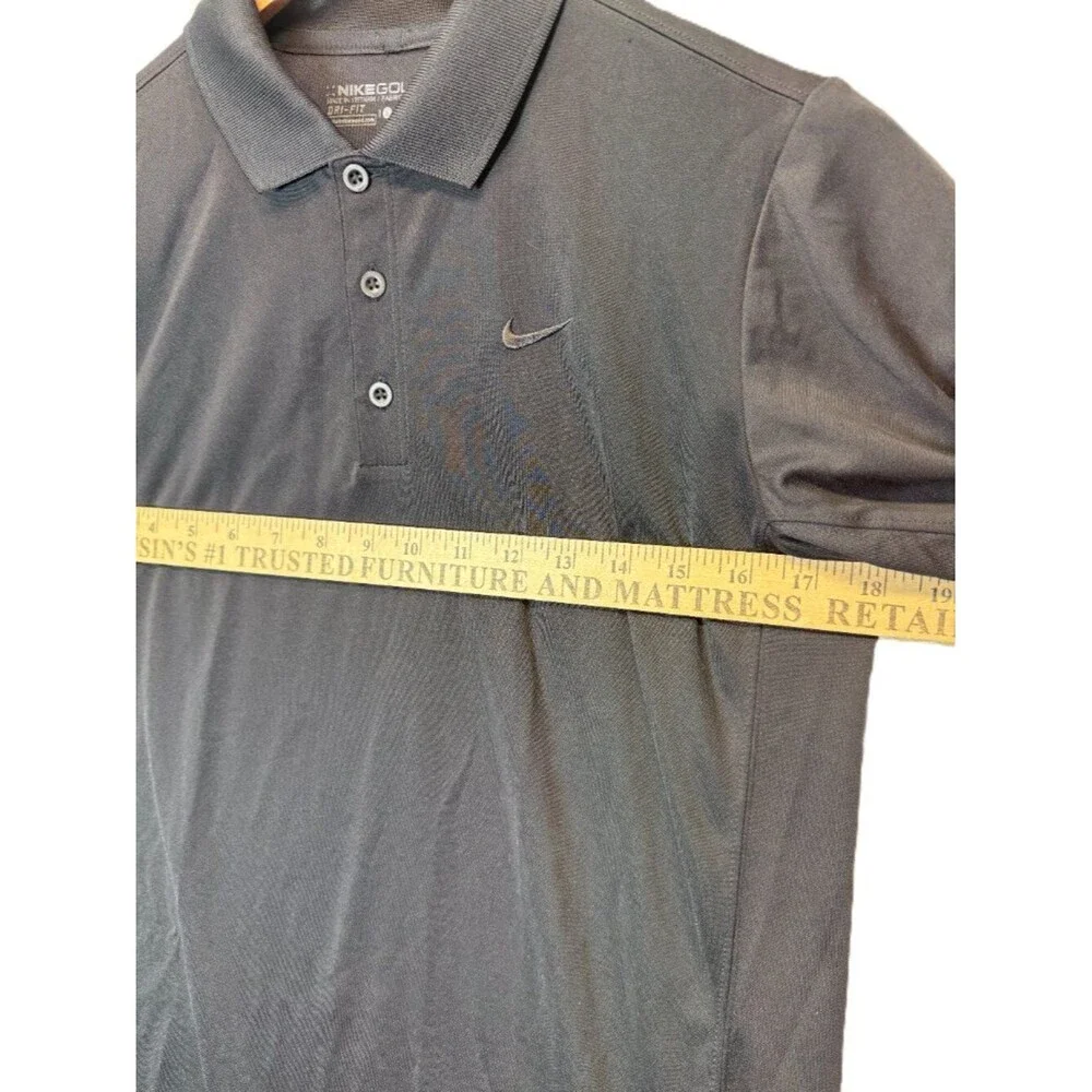 Nike Golf Dri-FIT Polo Shirt Boys Large Black Performance Short Sleeve Swoosh